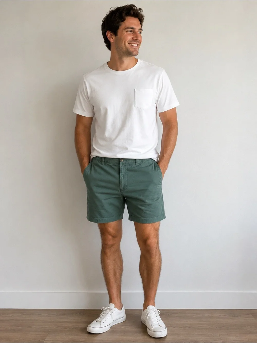 J.Crew 9” Inseam Stretch Chino Shorts – Men’s Size 36 – Sage Green